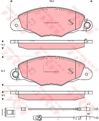 set placute frana,frana disc