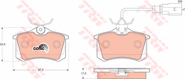 set placute frana,frana disc