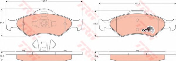 set placute frana,frana disc