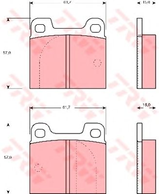 set placute frana,frana disc