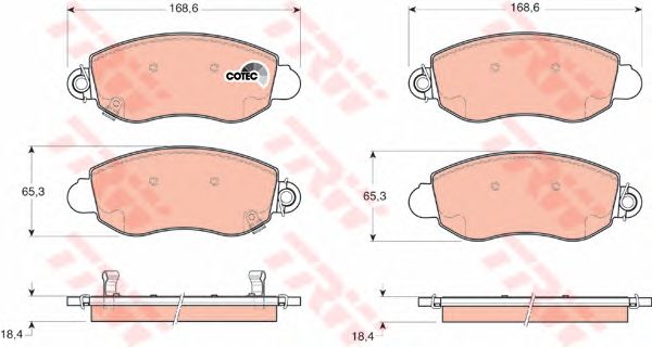 set placute frana,frana disc FORD TRANSIT 00-06