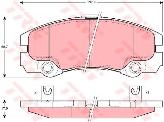 set placute frana,frana disc