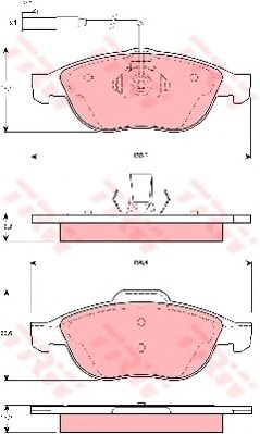 set placute frana,frana disc ALFA 156 97-