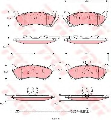 set placute frana,frana disc MERCEDES-BENZ W163 ML 98-