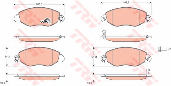 set placute frana,frana disc