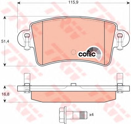 set placute frana,frana disc