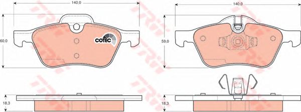 set placute frana,frana disc MINI MINI COOPER 01-