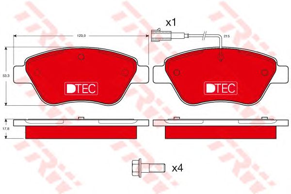 set placute frana,frana disc CITROEN NEMO 1,4 08- DTEC COTEC 123 X 53,3 X 17,8