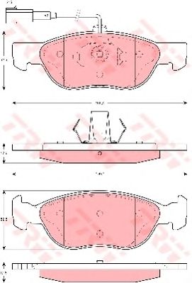 set placute frana,frana disc ALFA 145/146