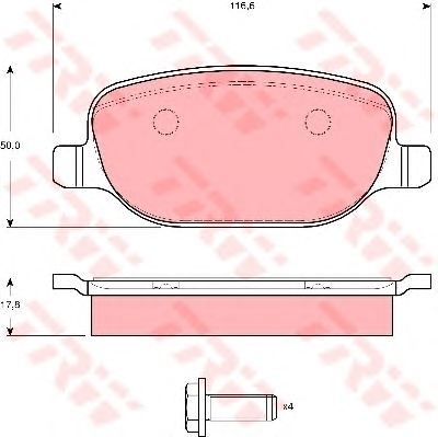 set placute frana,frana disc