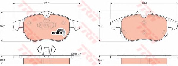 set placute frana,frana disc