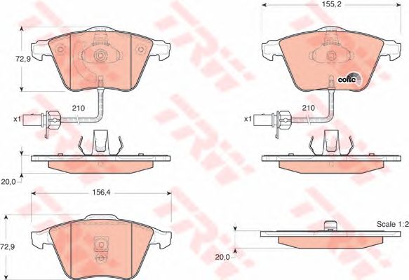 set placute frana,frana disc