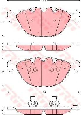 set placute frana,frana disc BMW E65 01- 745D/X5 E53 4,4-4,8