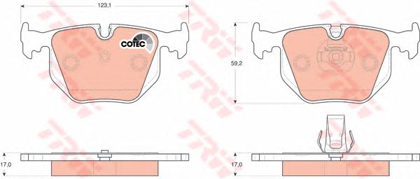 set placute frana,frana disc