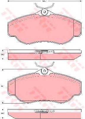 set placute frana,frana disc