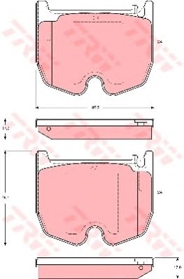 set placute frana,frana disc MERCEDES-BENZ C219/W220/C215 5,4-6,3 01-10 78,1 X 97,5 X 17