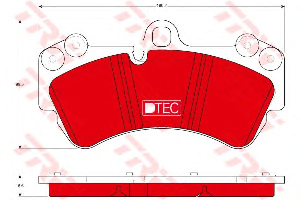 set placute frana,frana disc VW TOUAREG 3,2-6,0 02-10 DTEC COTEC 190,2 X 99,5 X 16,6