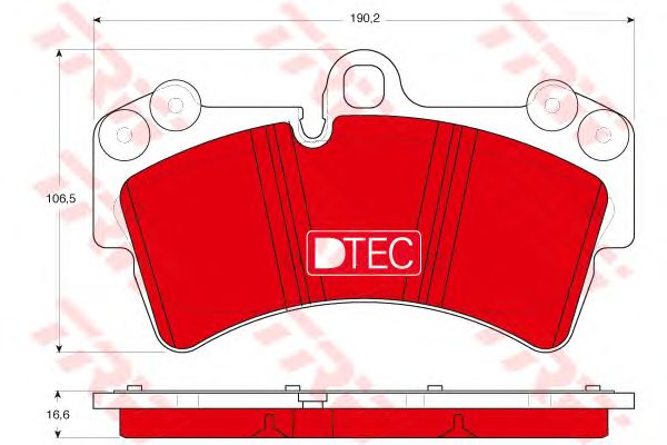 set placute frana,frana disc AUDI Q7 3,0-6,0 TDI QUATTRO 06-15 DTEC COTEC 190,2 X 106,5 X 16,6