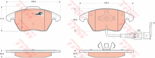 set placute frana,frana disc