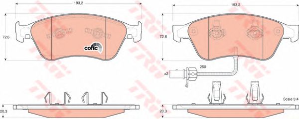 set placute frana,frana disc VW A8/PHAETON 02-