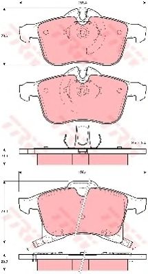 set placute frana,frana disc