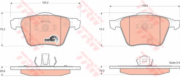 set placute frana,frana disc VOLVO XC90 02-