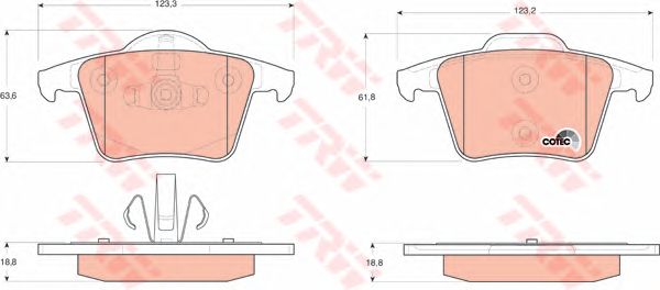 set placute frana,frana disc