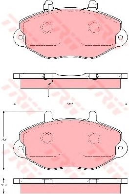 set placute frana,frana disc FORD TRANSIT 91-