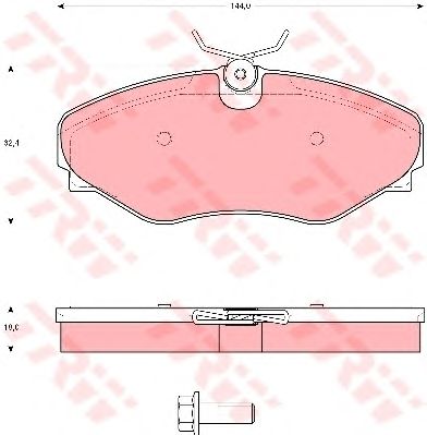 set placute frana,frana disc RENAULT AVANTIME/ESPACE 2,0-3,0 01-03 144 X 62,4 X 18