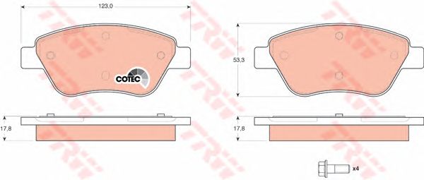 set placute frana,frana disc FIAT STILO 1,2/1,6 16V 01-/IDEA