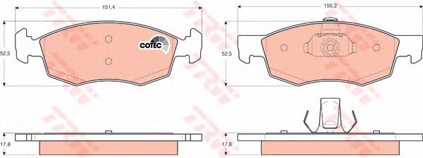 set placute frana,frana disc