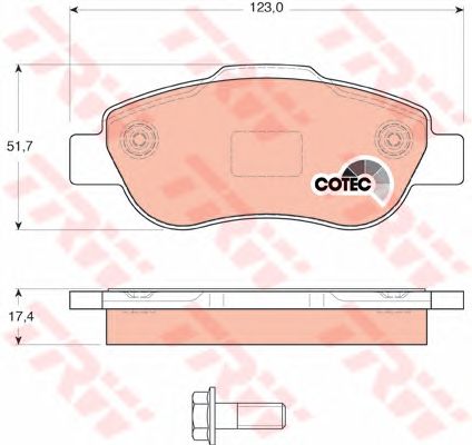 set placute frana,frana disc FIAT PANDA 1,3JTD 03-