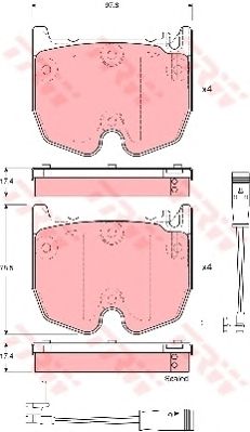 set placute frana,frana disc MERCEDES-BENZ W220/R230 01-