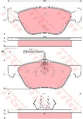 set placute frana,frana disc ALFA 166/MAREA