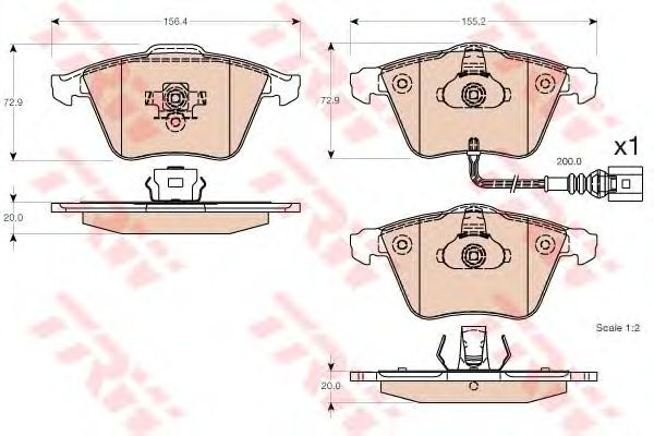 set placute frana,frana disc VW GOLF V/ PASSAT 05-