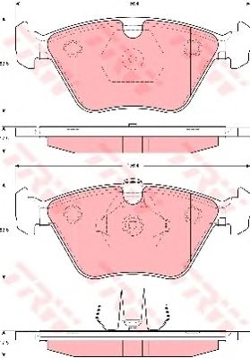 set placute frana,frana disc JAGUAR XJ