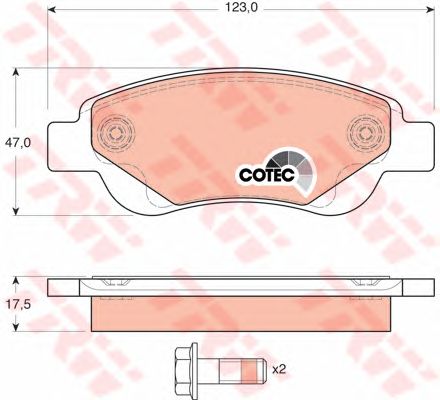 set placute frana,frana disc CITROEN C1/107/AYGO 05- 1,0/1,4