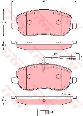 set placute frana,frana disc FIAT CROMA 1,9/2,4 JTD 05-