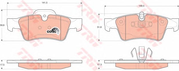 set placute frana,frana disc MERCEDES-BENZ W164/W251