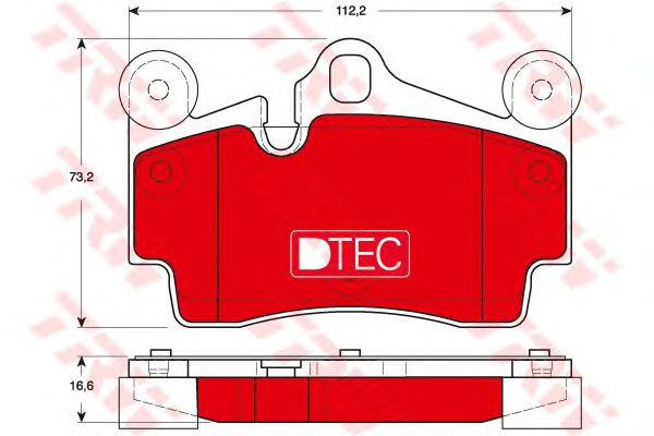 set placute frana,frana disc PORSCHE CAYENNE 3,2-4,8 02-10 DTEC COTEC 112,2 X 73,2 X 16,6