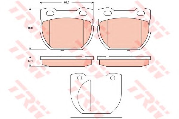 set placute frana,frana disc LAND ROVER DEFENDER 2,2-3,9 90-16