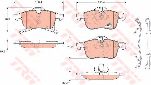 set placute frana,frana disc OPEL ASTRA G/ZAFIRA