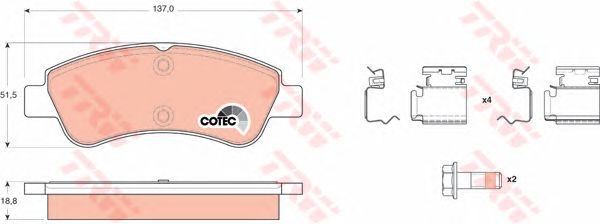 set placute frana,frana disc CITROEN BERLINGO/C2/C3/DS3/XSARA/206/207/208/307