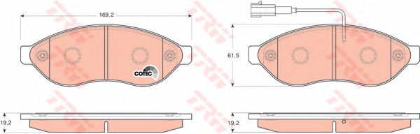 set placute frana,frana disc FIAT DUCATO 06- 1100/1500