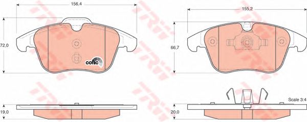 set placute frana,frana disc FORD MONDEO/GALAXY/V70/S80 06-