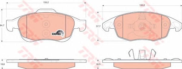 set placute frana,frana disc