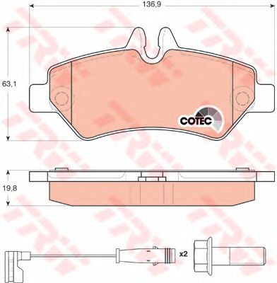 set placute frana,frana disc