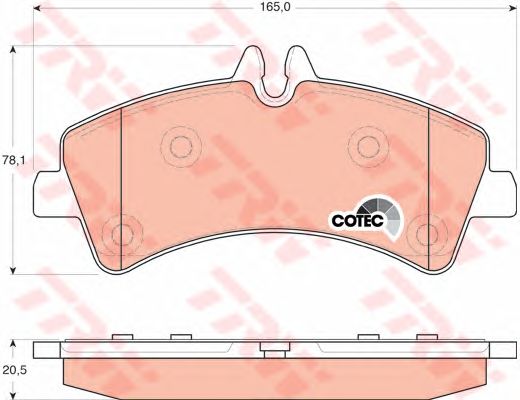 set placute frana,frana disc MERCEDES-BENZ SPRINTER 06-