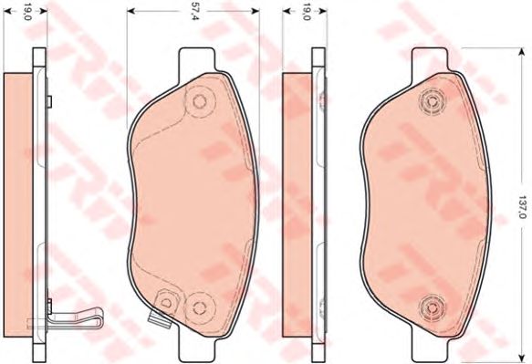 set placute frana,frana disc OPEL CORSA D 1,3CDTI 06-