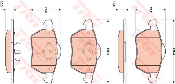 set placute frana,frana disc OPEL VECTRA B